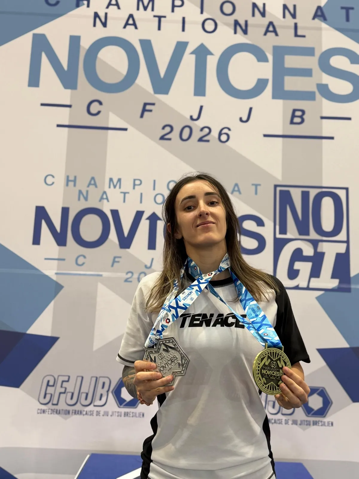 Compétitrice du Rennes Combat Association médaillée au championnat national novices de jiu-jitsu brésilien